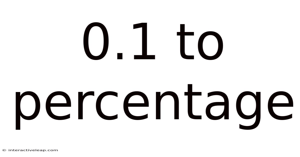 0.1 To Percentage