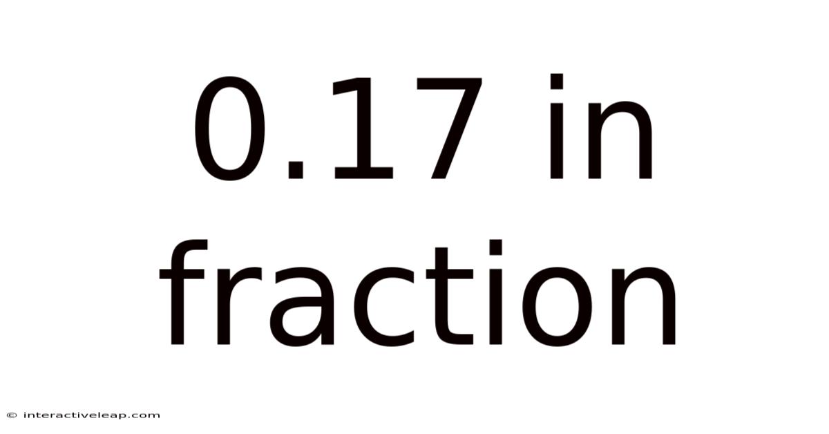 0.17 In Fraction
