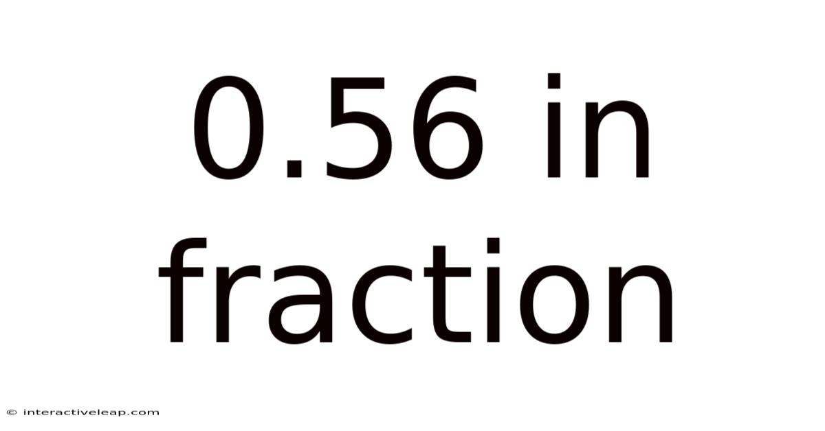 0.56 In Fraction