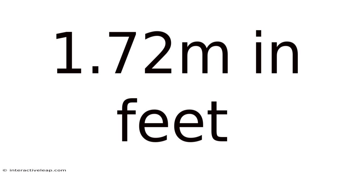 1.72m In Feet