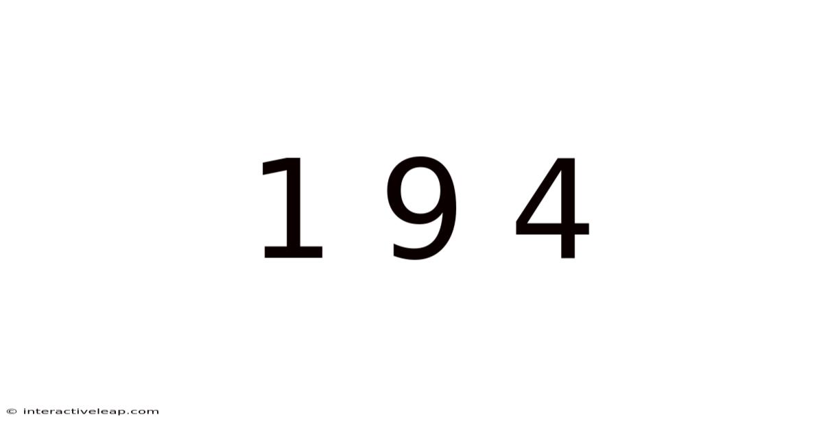 1 9 4