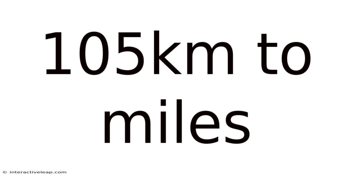 105km To Miles