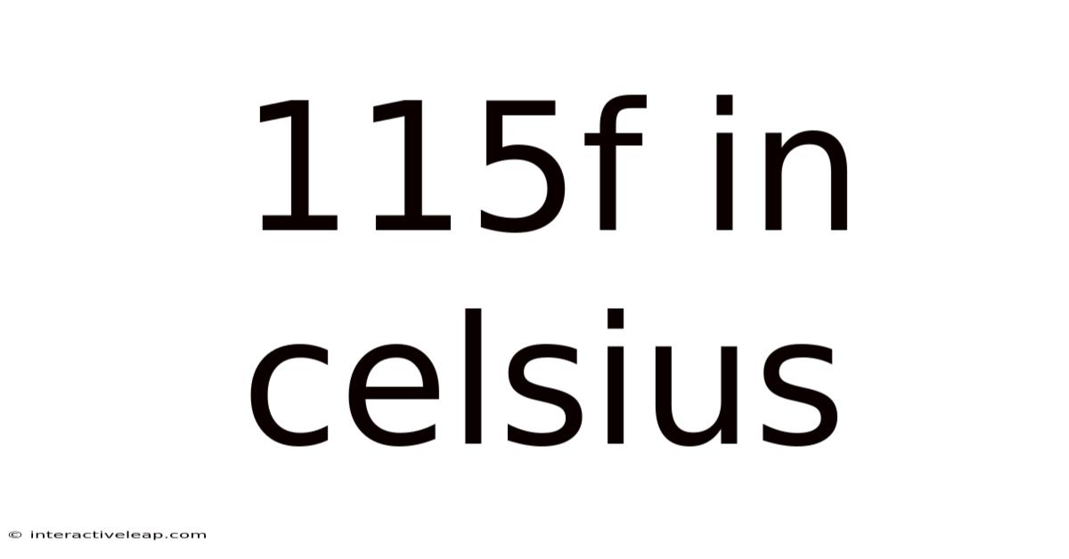 115f In Celsius
