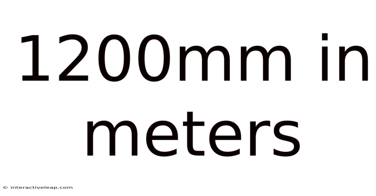 1200mm In Meters