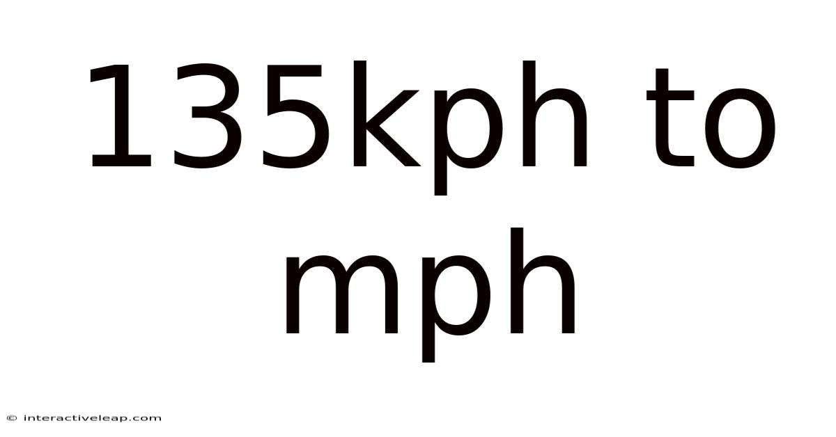 135kph To Mph