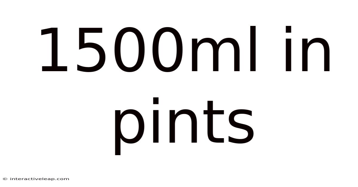 1500ml In Pints