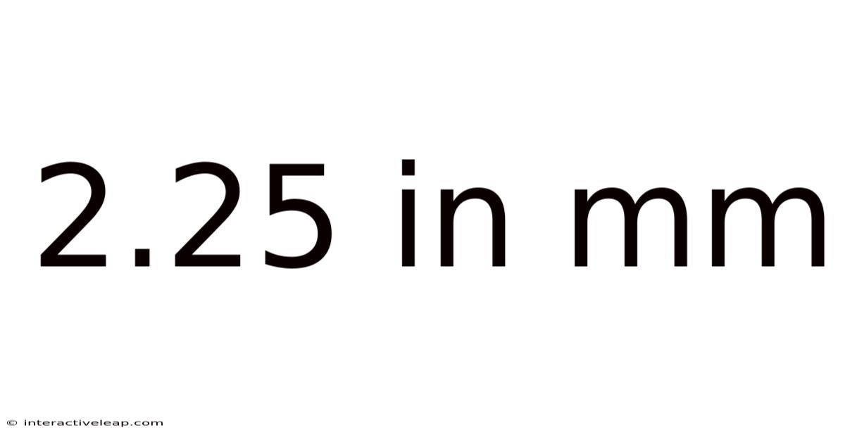 2.25 In Mm