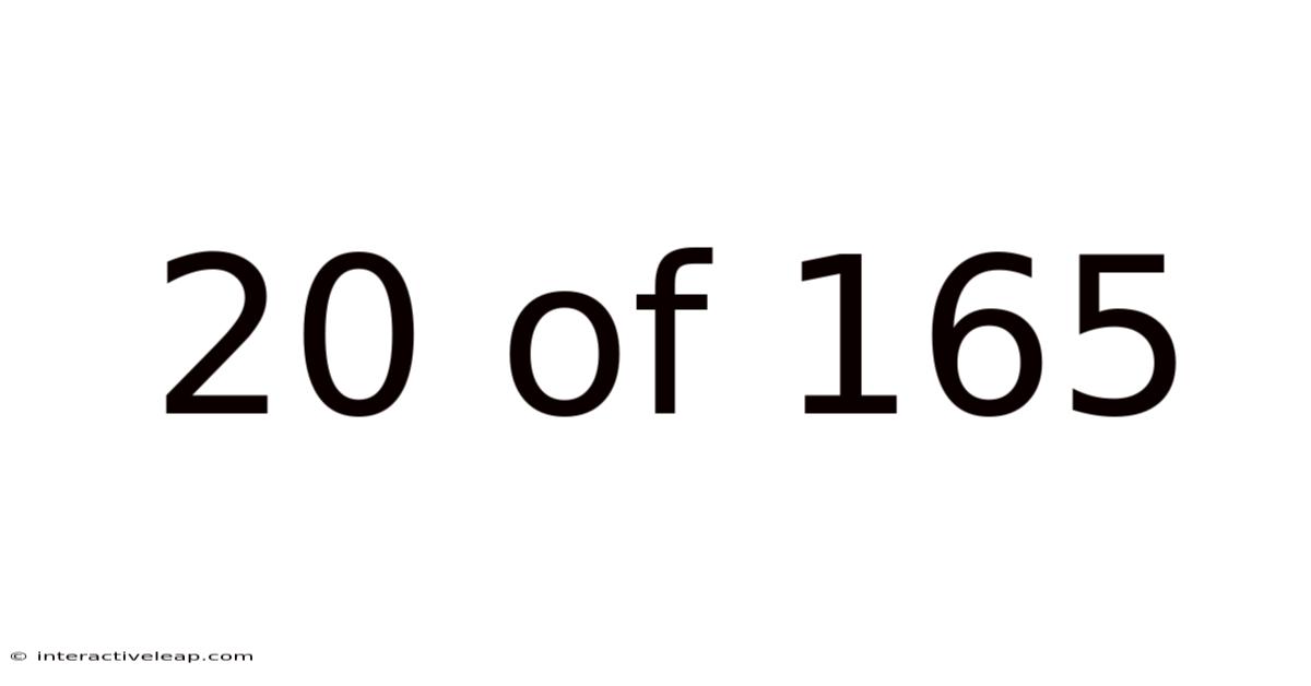 20 Of 165