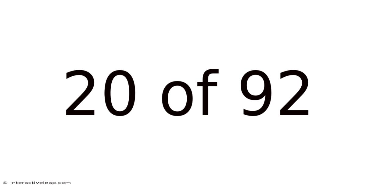 20 Of 92