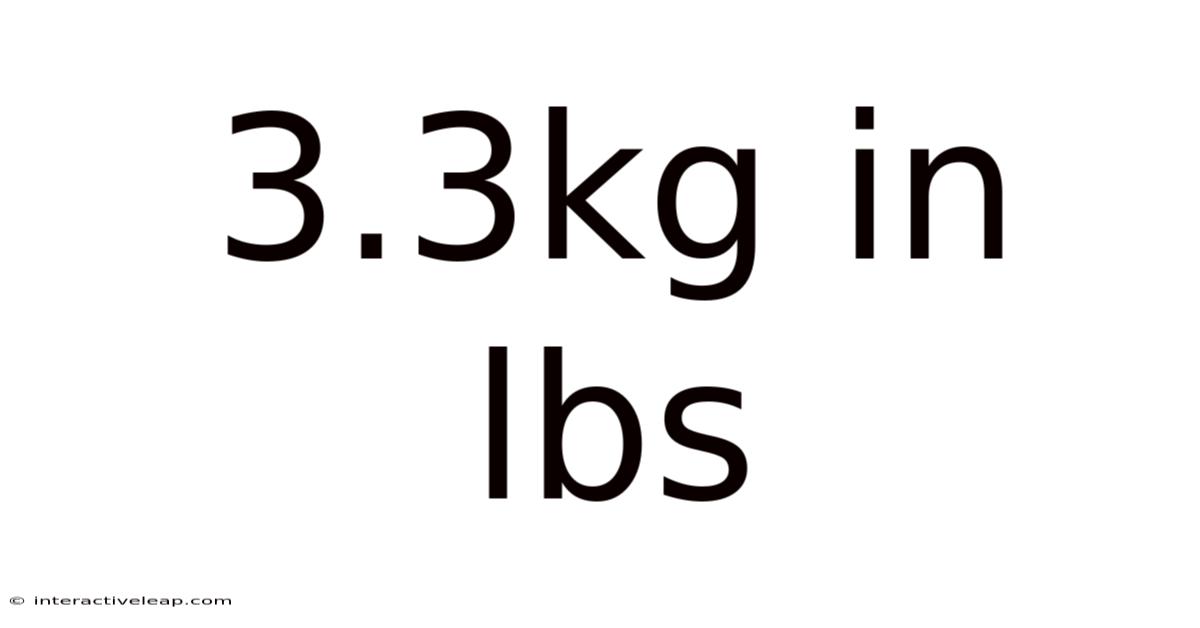 3.3kg In Lbs