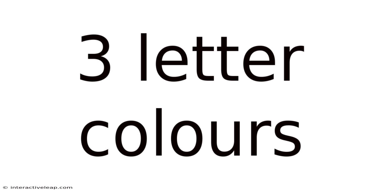 3 Letter Colours