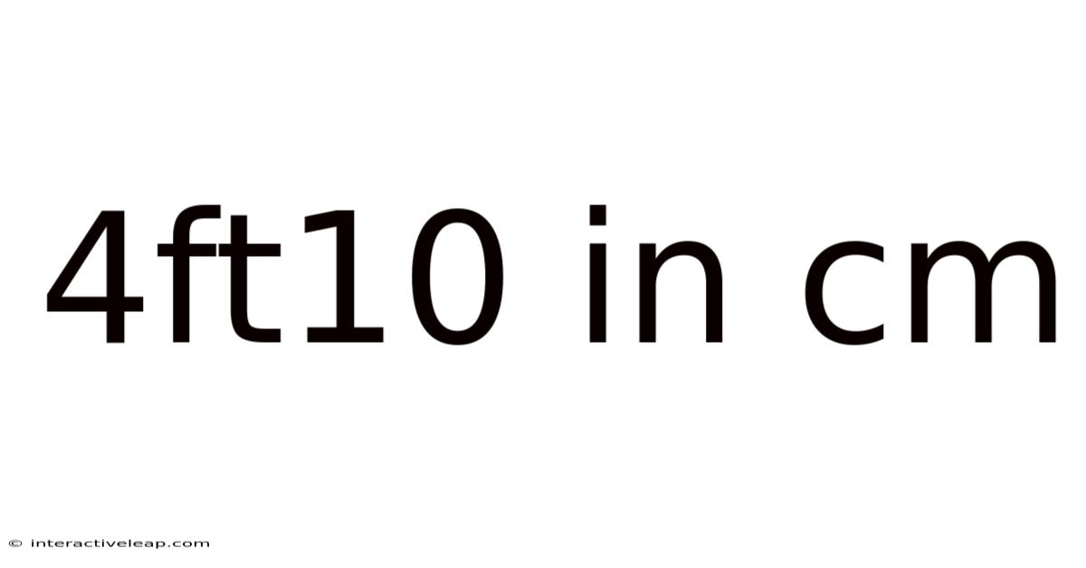 4ft10 In Cm