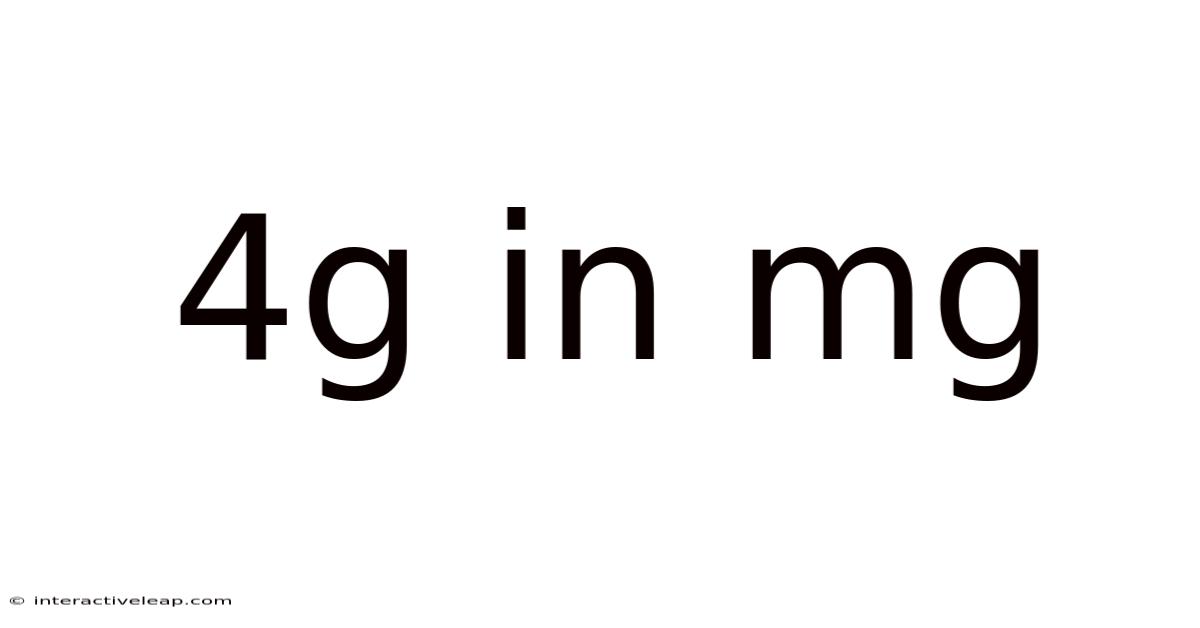4g In Mg