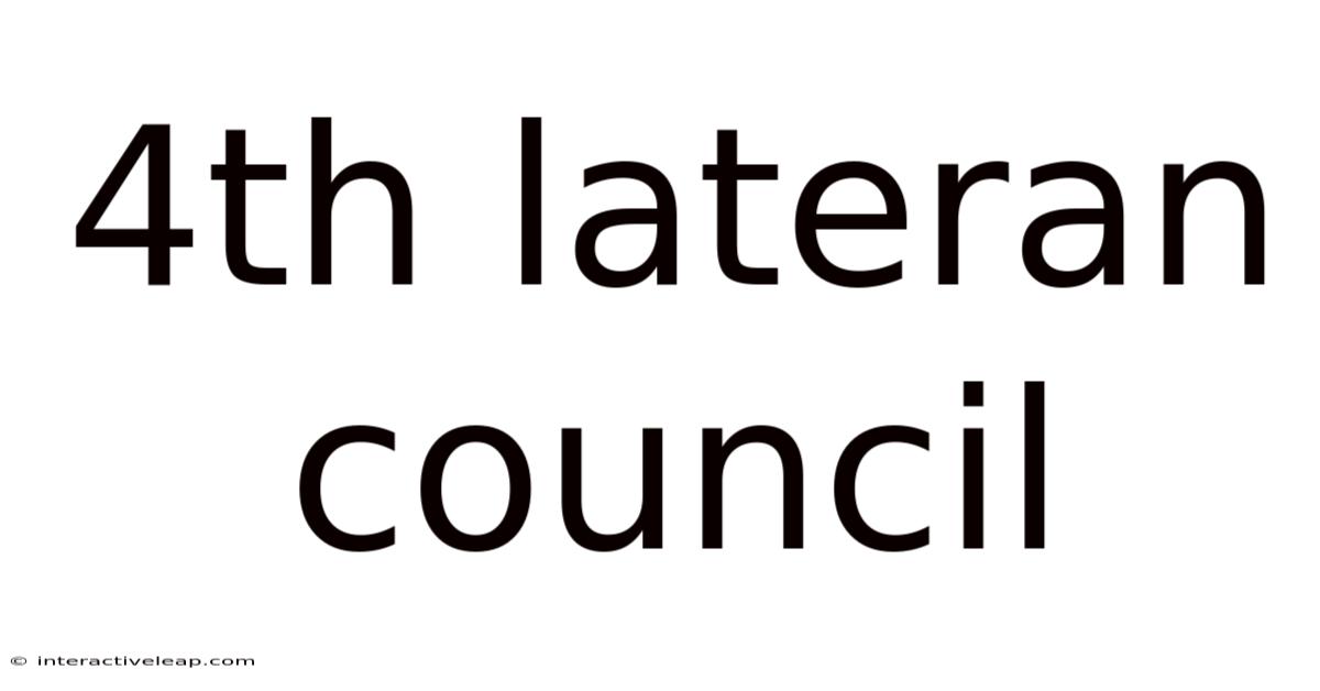 4th Lateran Council