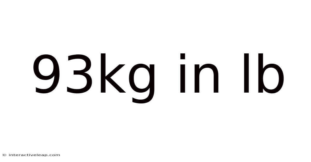 93kg In Lb
