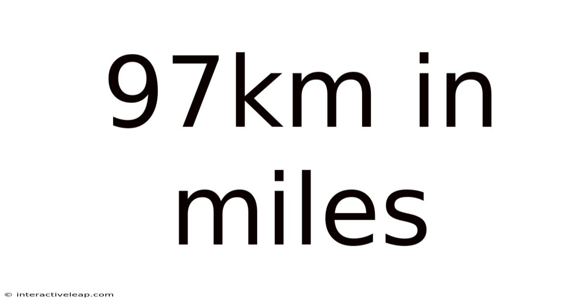 97km In Miles