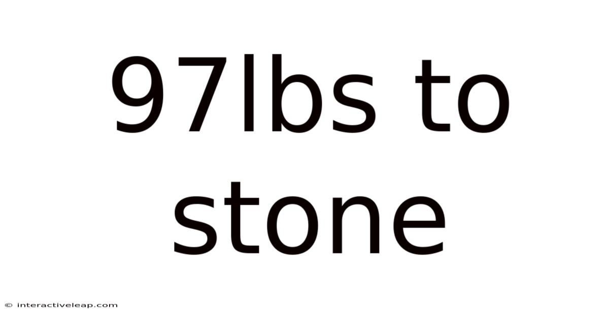 97lbs To Stone