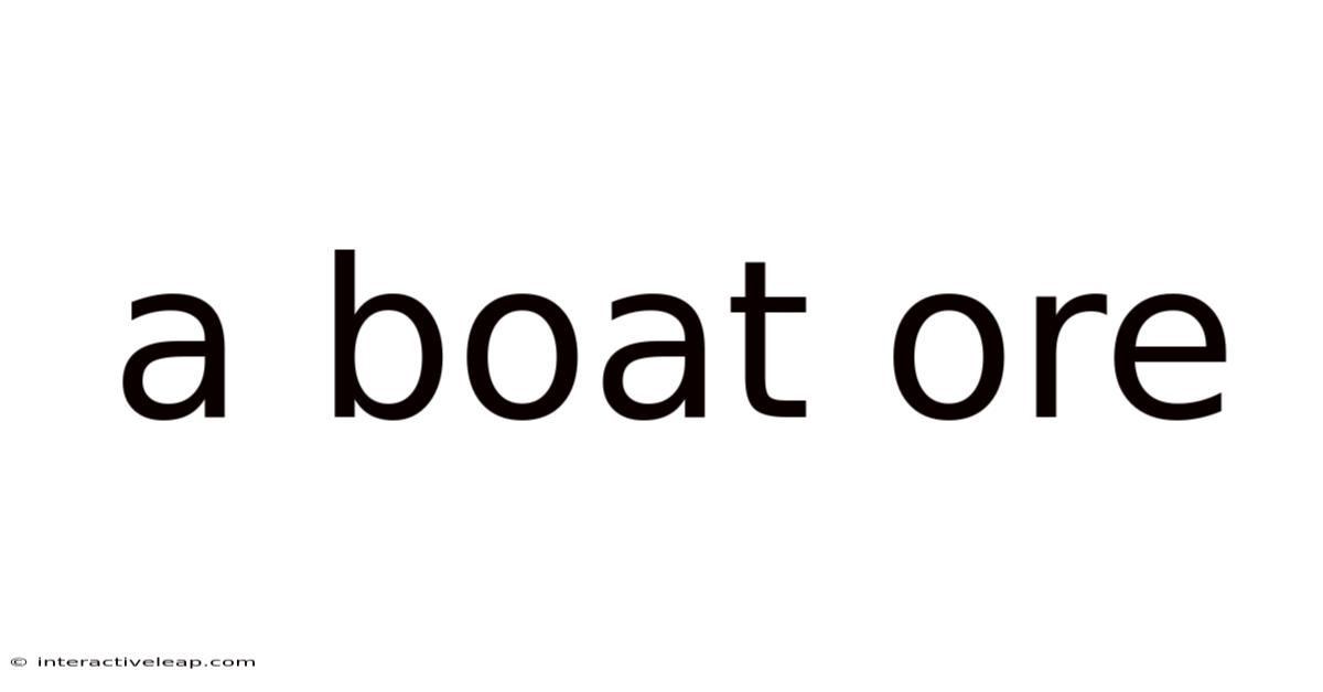 A Boat Ore