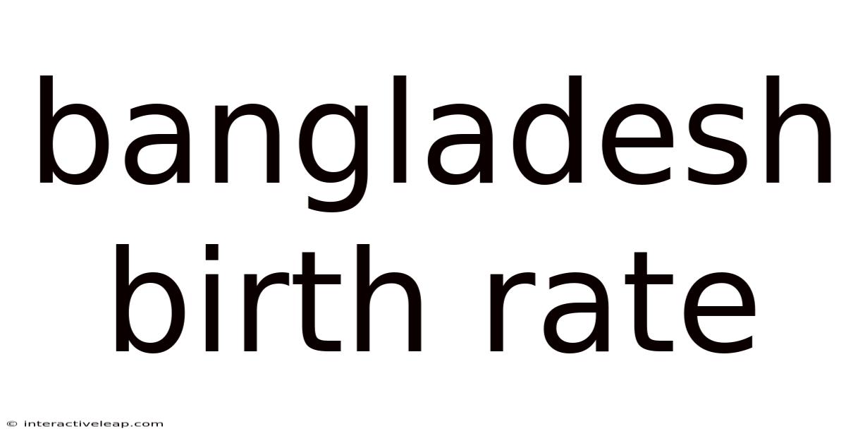 Bangladesh Birth Rate