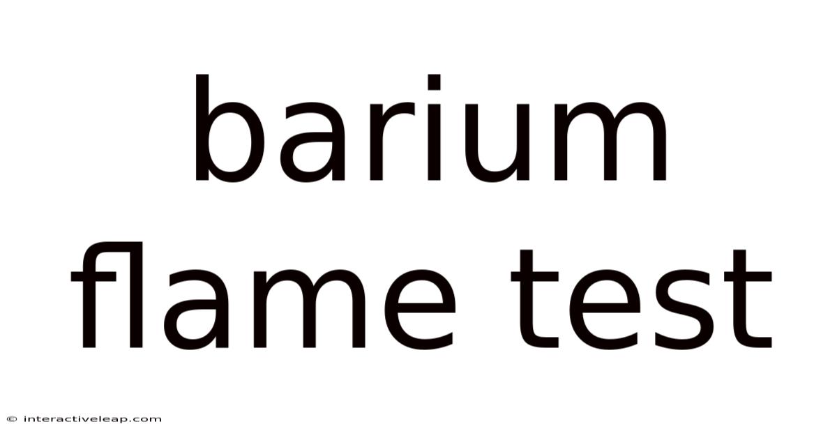 Barium Flame Test
