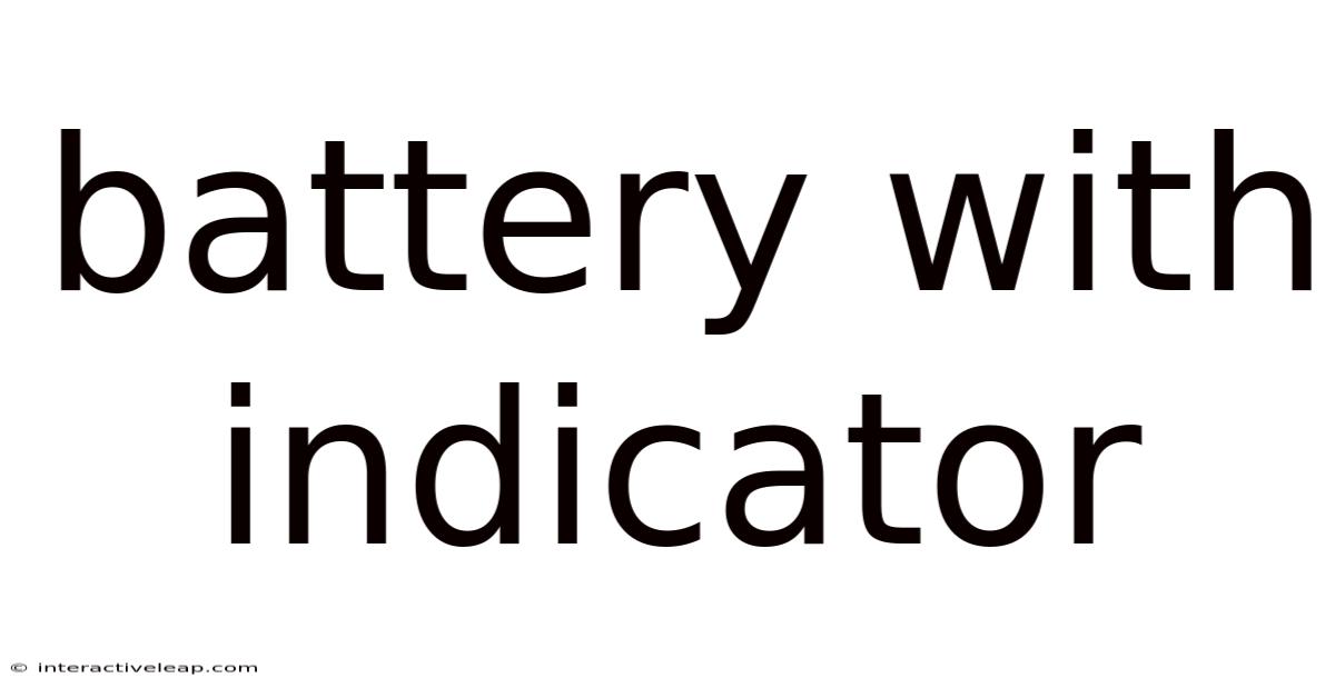 Battery With Indicator