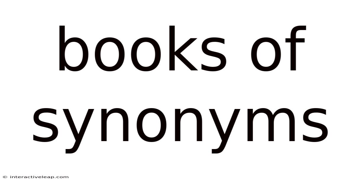 Books Of Synonyms
