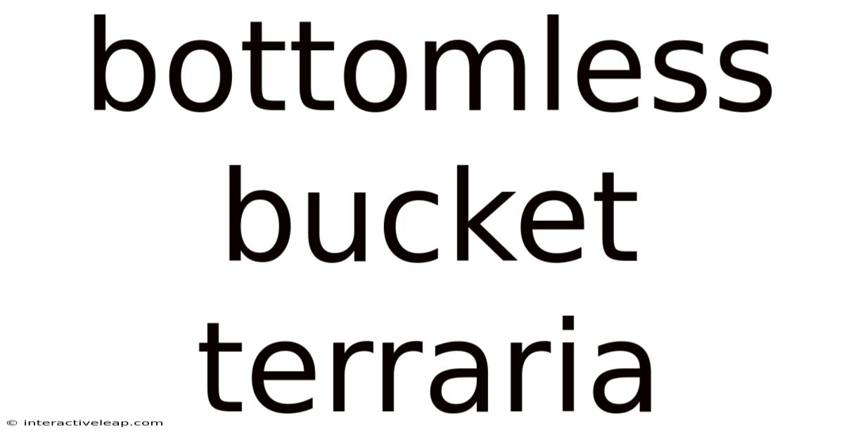 Bottomless Bucket Terraria