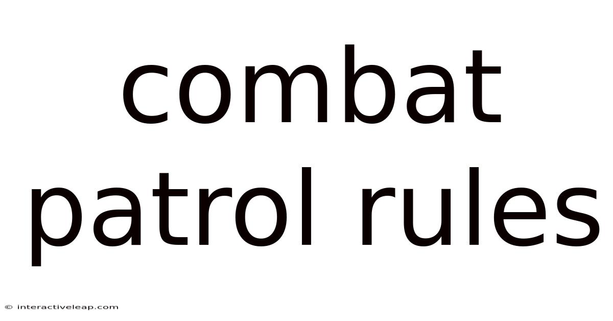 Combat Patrol Rules