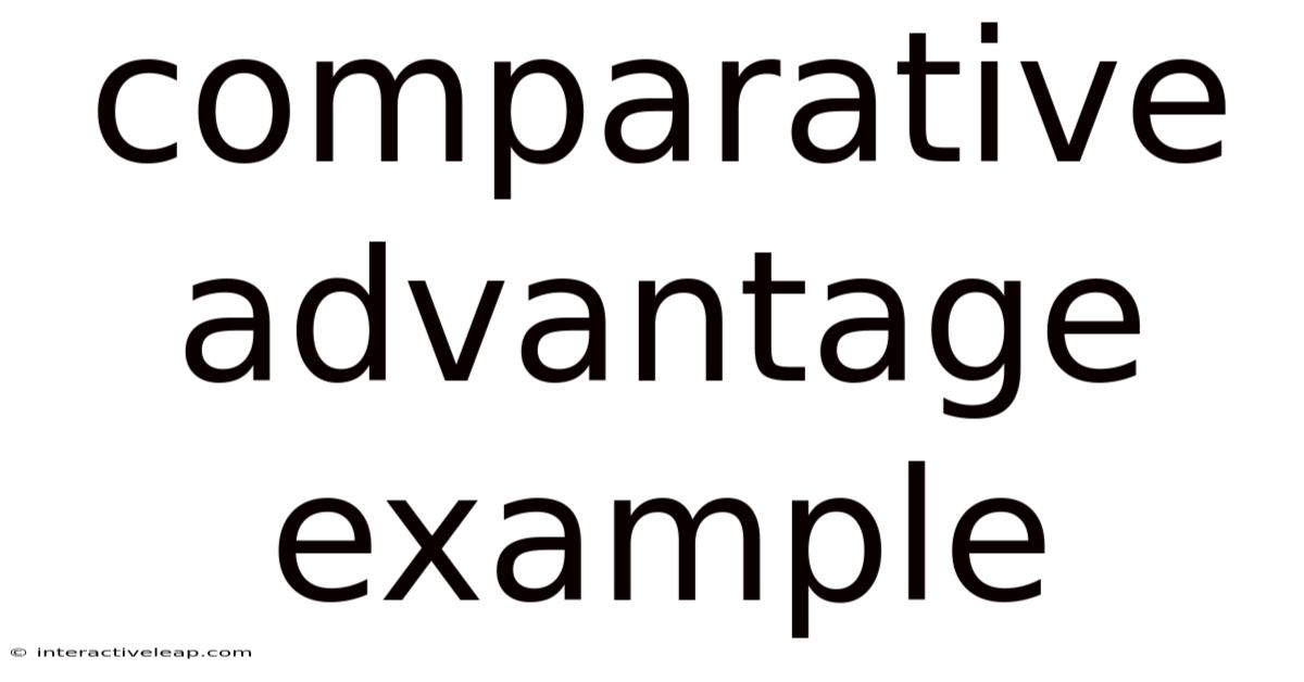 Comparative Advantage Example