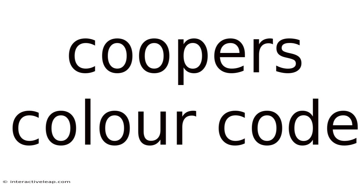 Coopers Colour Code