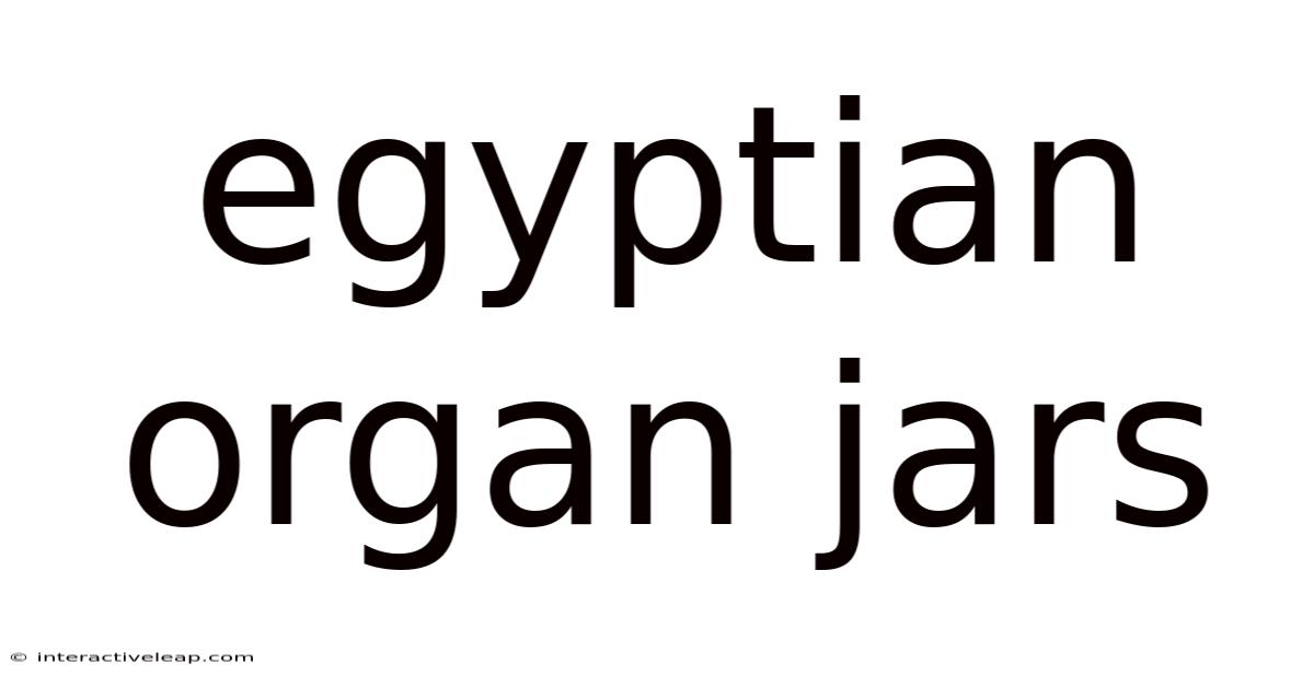Egyptian Organ Jars