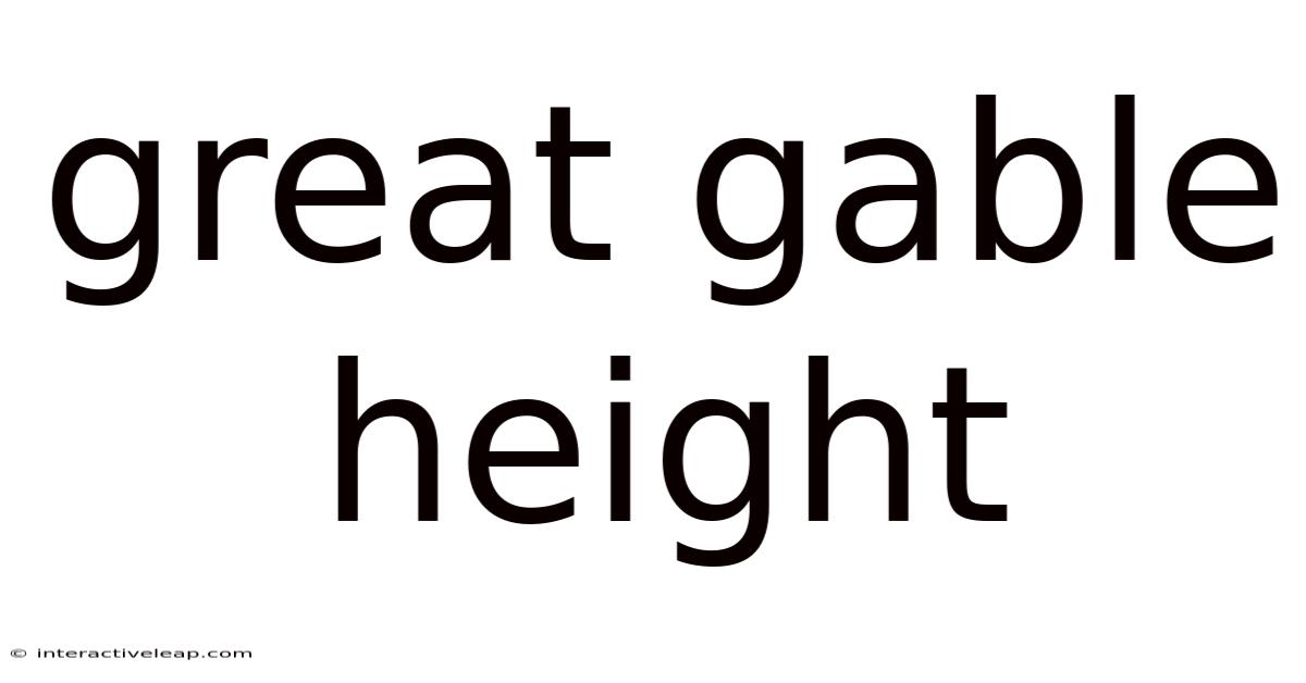 Great Gable Height