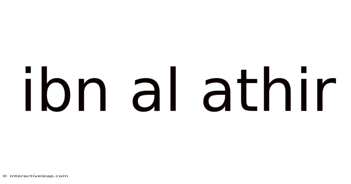 Ibn Al Athir