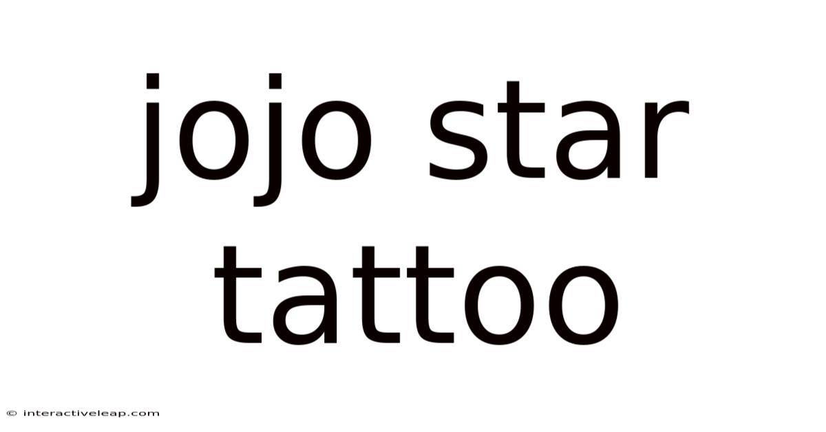 Jojo Star Tattoo