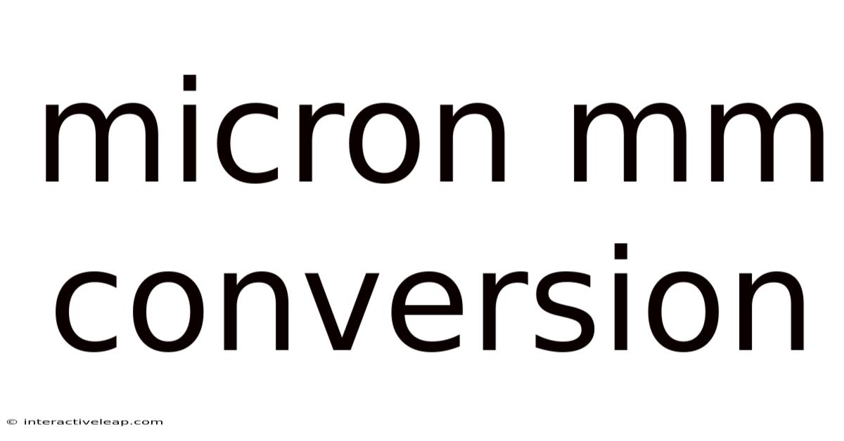 Micron Mm Conversion