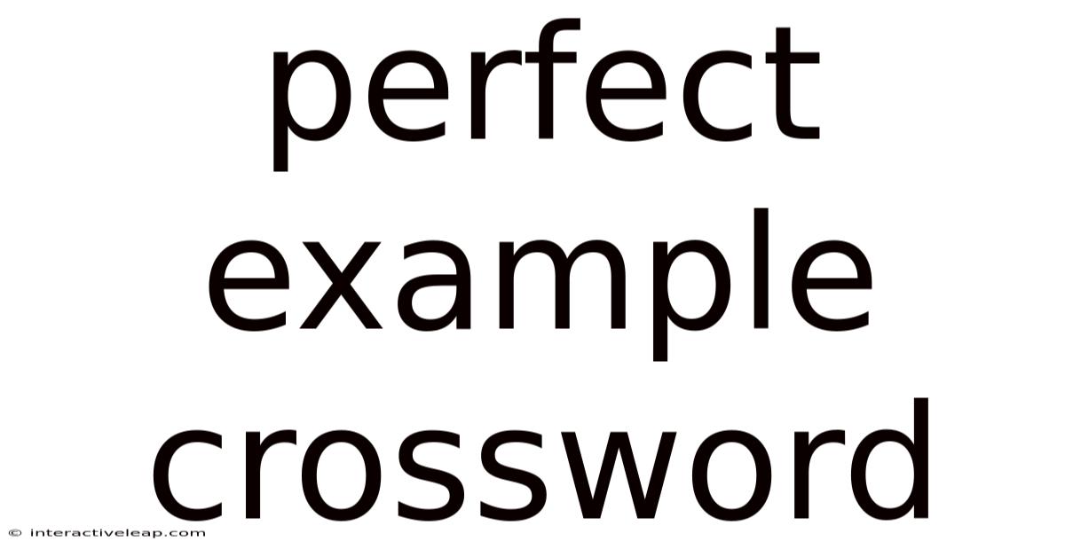 Perfect Example Crossword