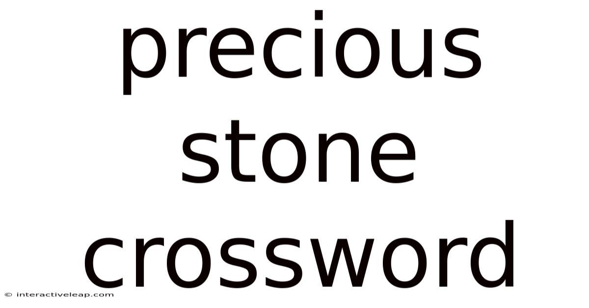 Precious Stone Crossword