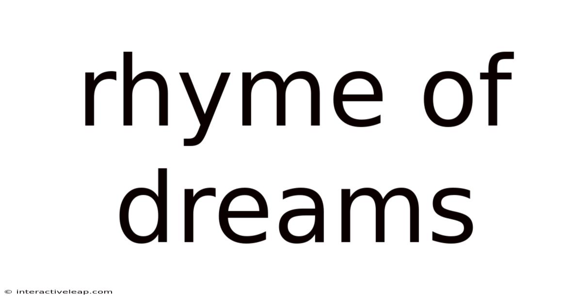 Rhyme Of Dreams