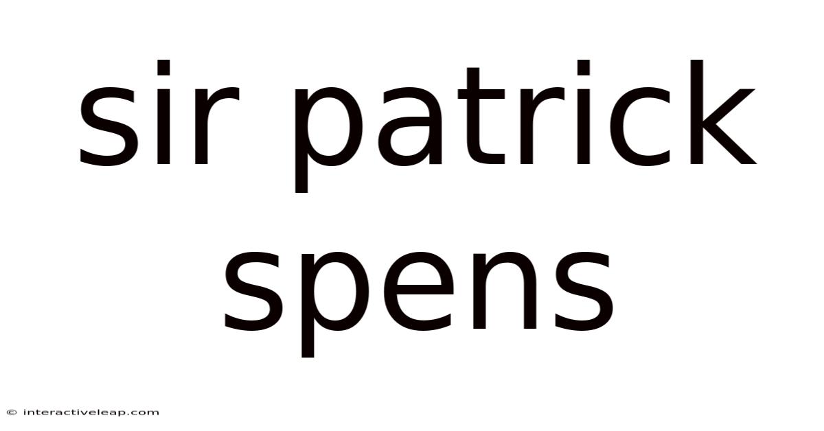 Sir Patrick Spens