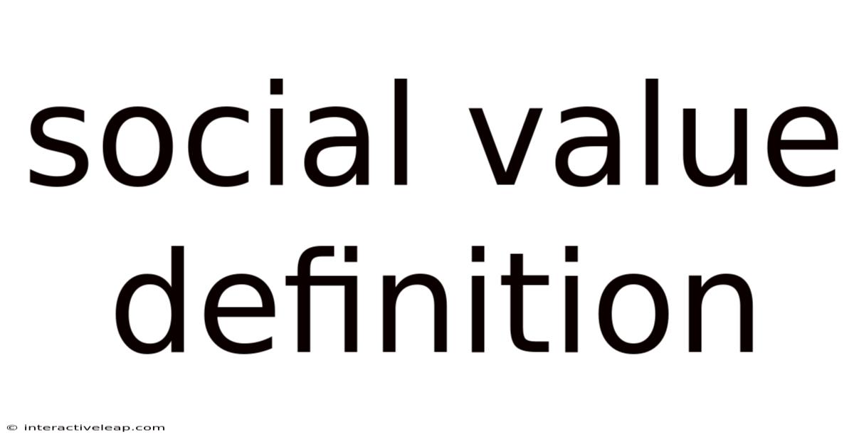 Social Value Definition