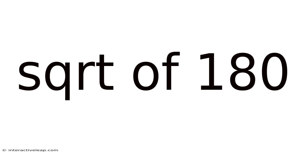 Sqrt Of 180
