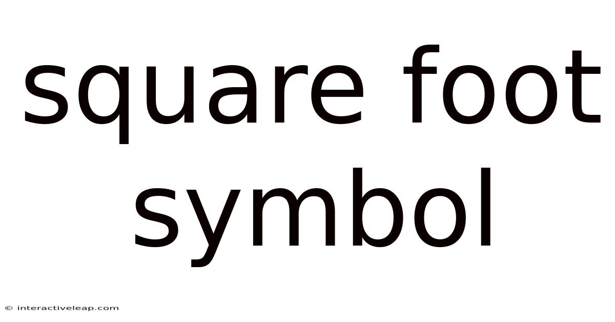 Square Foot Symbol