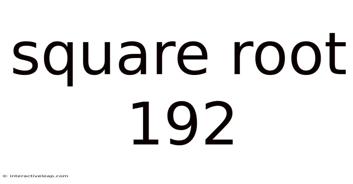 Square Root 192