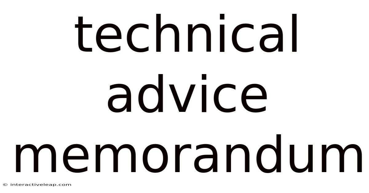 Technical Advice Memorandum
