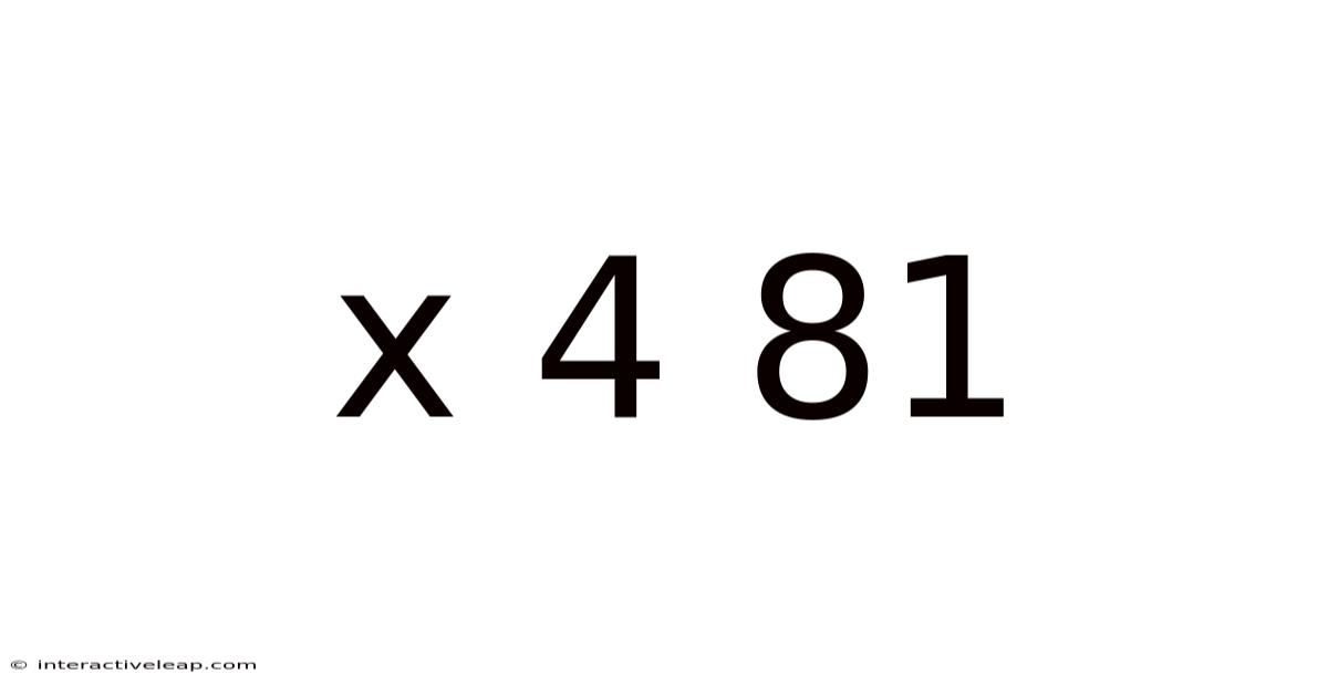 X 4 81